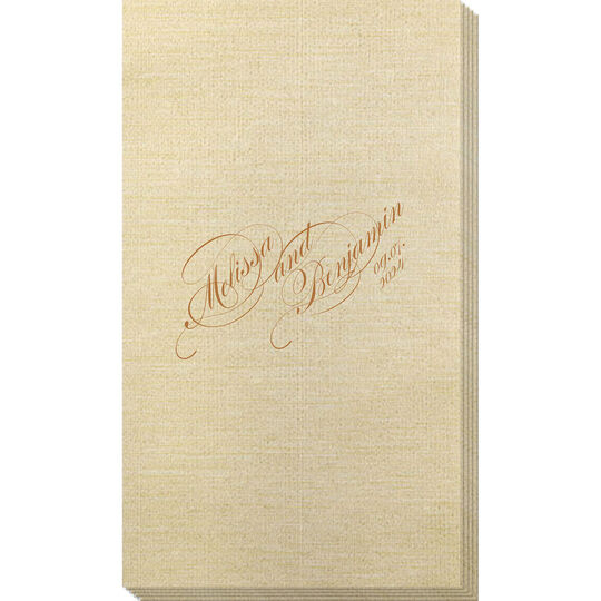 Romantic Script Bamboo Luxe Guest Towels
